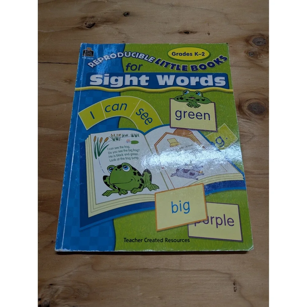 Teacher Created Resources Sight Words Book K-2 Green Good Reproducible TCR 3225